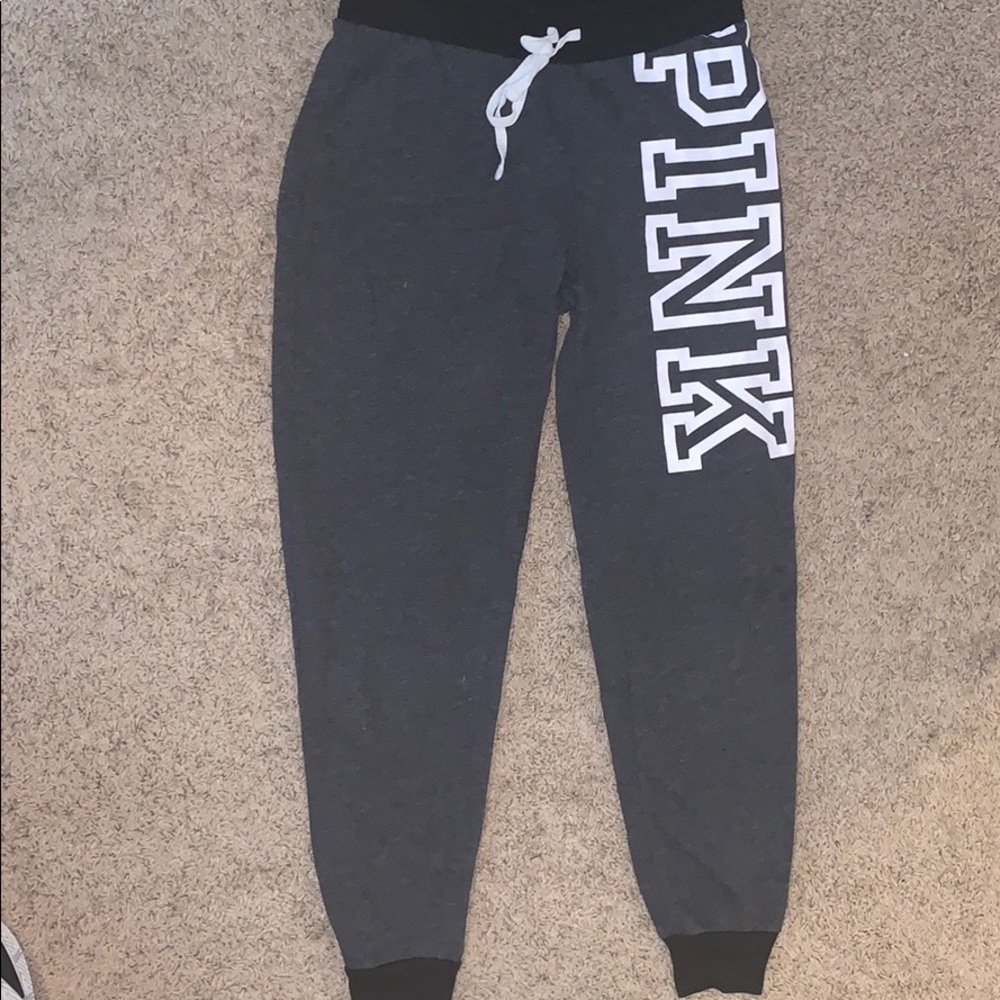 Barely worn gray VS Pink joggers